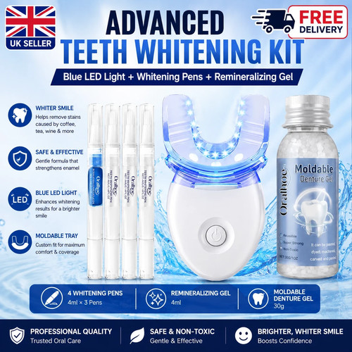 Teeth whitening kit - teeth, led